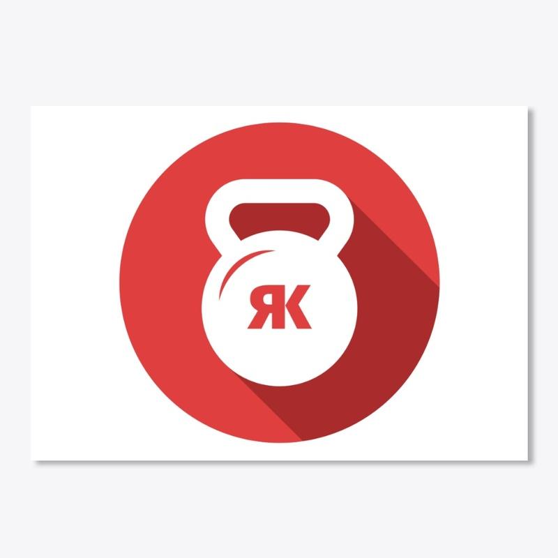 Red Kettlebells White Circle